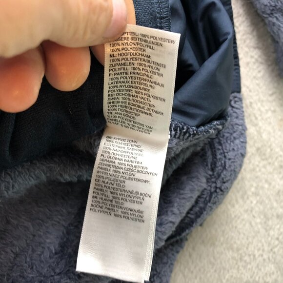 The North Face Womens Half-Zip Pullover Jacket Small Fuzzy Fleece Blue & Gray - Picture 11 of 13